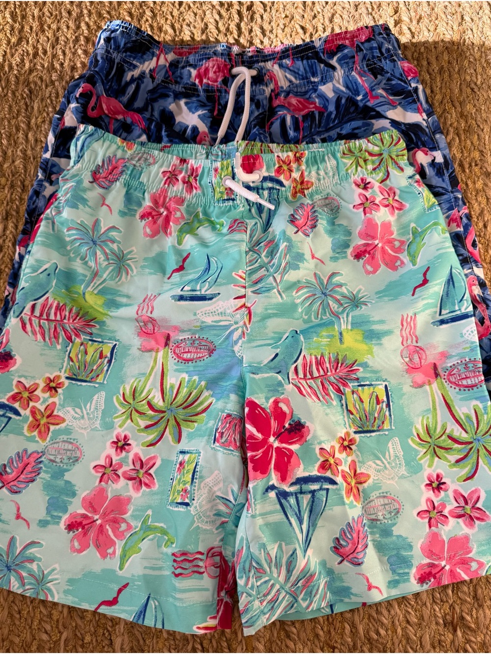 The Children’s Place Boys Lot of 2 Pairs Drawstring Swim Trunks Size XXL (16)